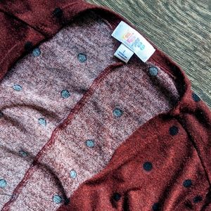 Lularoe Sarah Cardigan, polka dot, size large
